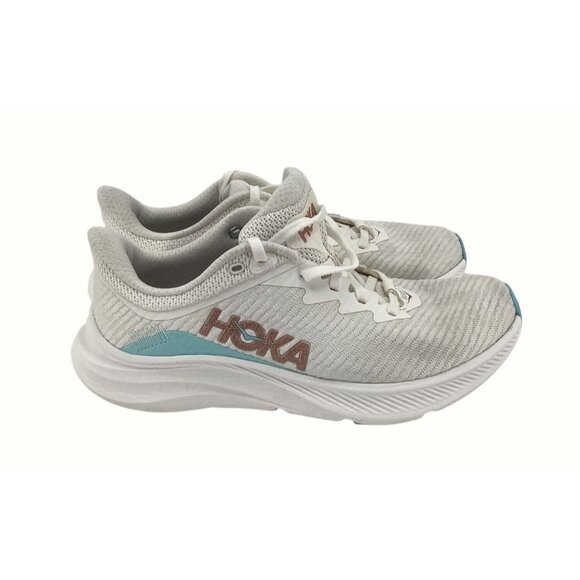 Hoka Womens Solimar Running Shoes Size 7.5 White & Blue Mesh Lightweight - Picture 3 of 9